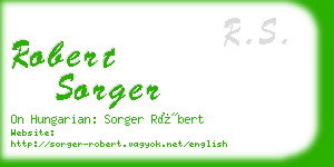 robert sorger business card